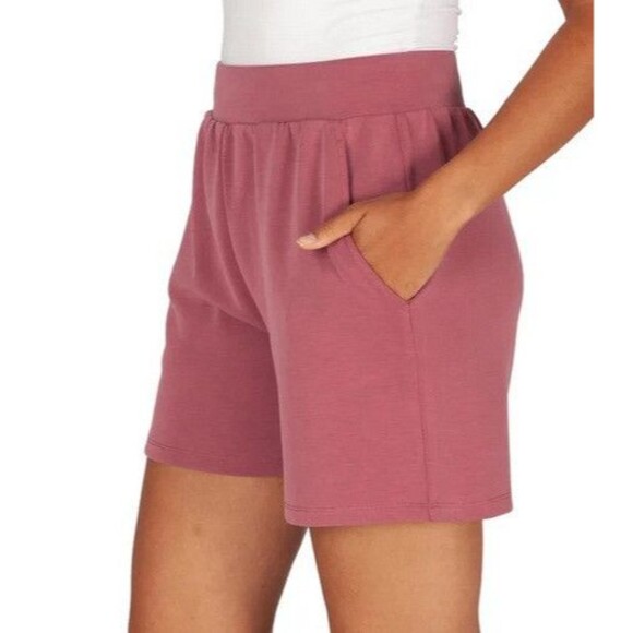 LazyPants Luxe Shorts Pink NWT - Picture 2 of 3